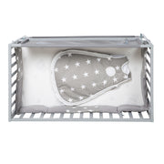 Room Bed 'safe asleep®', 60 x 120 cm, 'Little Stars', Beistellbett inkl. Zubehör, taupe lackiert