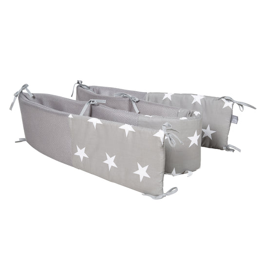 Room Bed 'safe asleep®', 60 x 120 cm, 'Little Stars', Beistellbett inkl. Zubehör, taupe lackiert