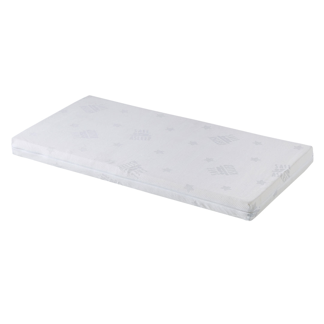 Room Bed 'safe asleep®', 60 x 120 cm, 'Sterne grau', Beistellbett inkl. Ausstattung, weiß lackiert