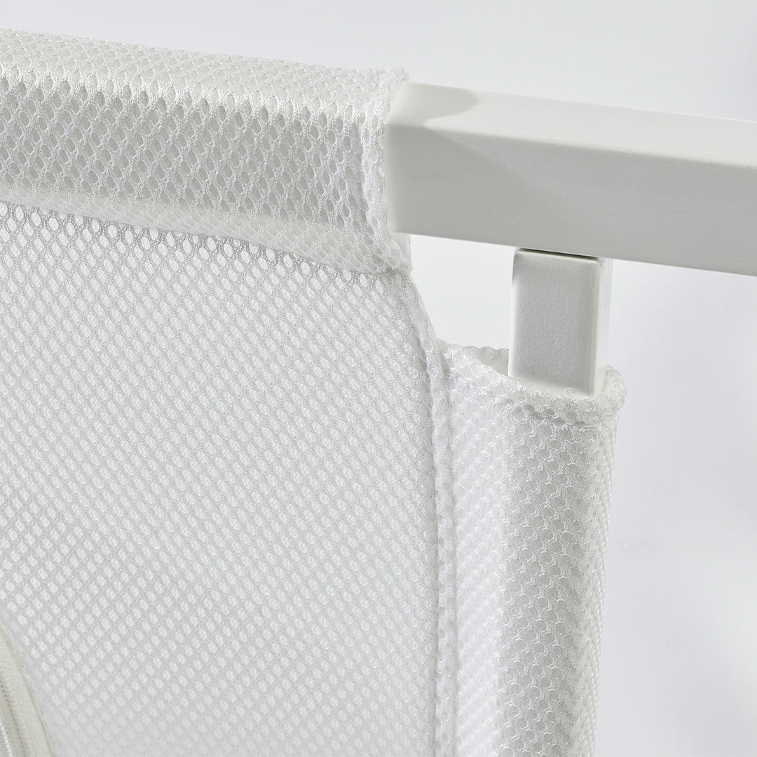 Room Bed 'safe asleep®', 60 x 120 cm, 'Sterne grau', Beistellbett inkl. Ausstattung, weiß lackiert