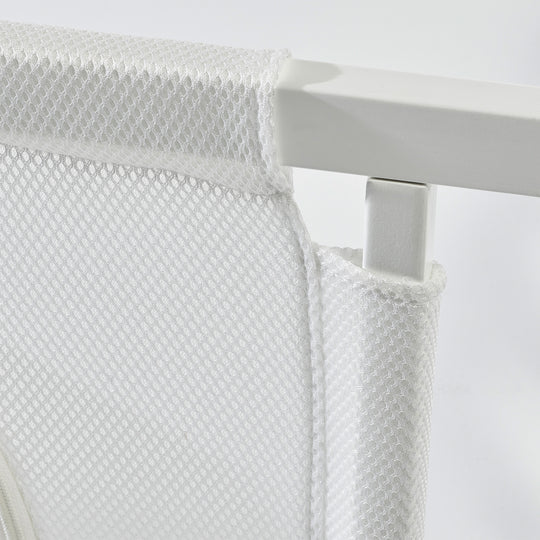 Room Bed 'safe asleep®', 60 x 120 cm, 'Sterne grau', Beistellbett inkl. Ausstattung, weiß lackiert