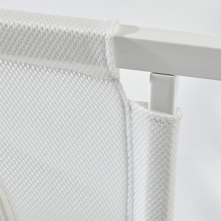Cama de habitación 'Safe Sleeple®', 60 x 120 cm, 'Stars Grey', cama lateral que incluye equipos, blanco pintado