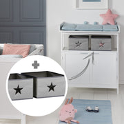 Wrapping chest of drawers 'Hamburg' with approach, 2 doors & boxes, wall attachment, wrap height 92 cm