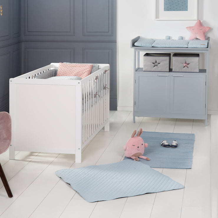 Changing table 'Hamburg' with extension, 2 doors & boxes, wall mounting, changing height 92 cm