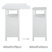 Wrapping chest of drawers 'Hamburg' with approach, 2 doors & boxes, wall attachment, wrap height 92 cm
