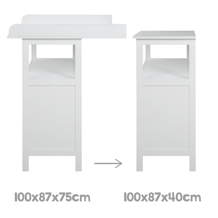 Wrapping chest of drawers 'Hamburg' with approach, 2 doors & boxes, wall attachment, wrap height 92 cm