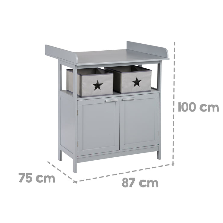 Wrapping chest of drawers 'Hamburg' with approach, 2 doors & boxes, wall attachment, wrap height 92 cm