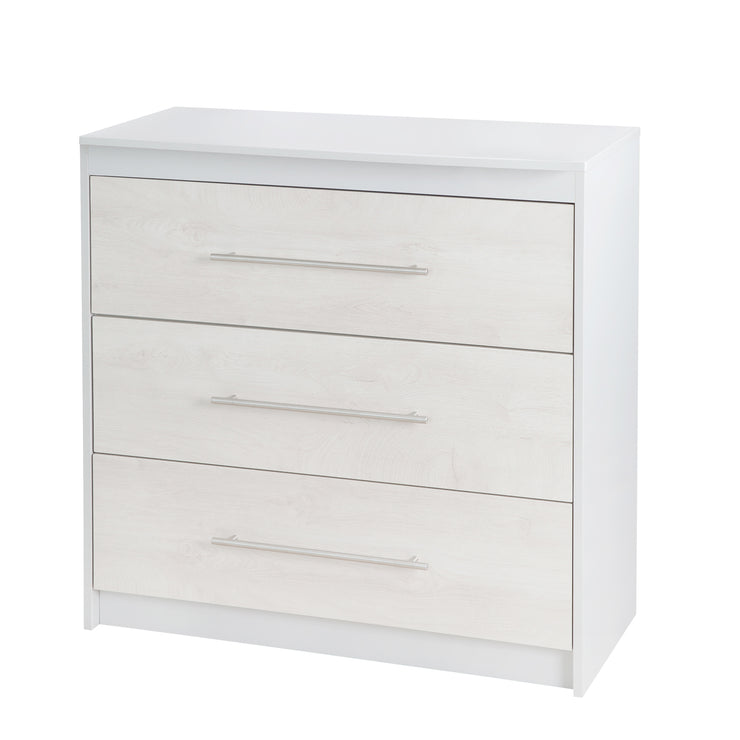 Commode bébé "Maren 2" avec plan à langer, corps chêne chaulé, hauteur à langer: 90,5 cm