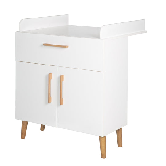 Changing Table 'Mick' with Changing Top, Soft-Close, 1 Drawer, 2 Doors, Changing Height 93.5 cm