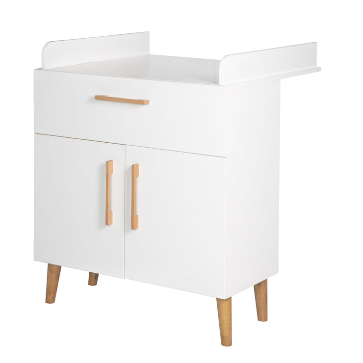 Ensemble de chambre "Mick", incl. lit bébé 70 x 140 cm et commode à langer, blanc/chêne doré