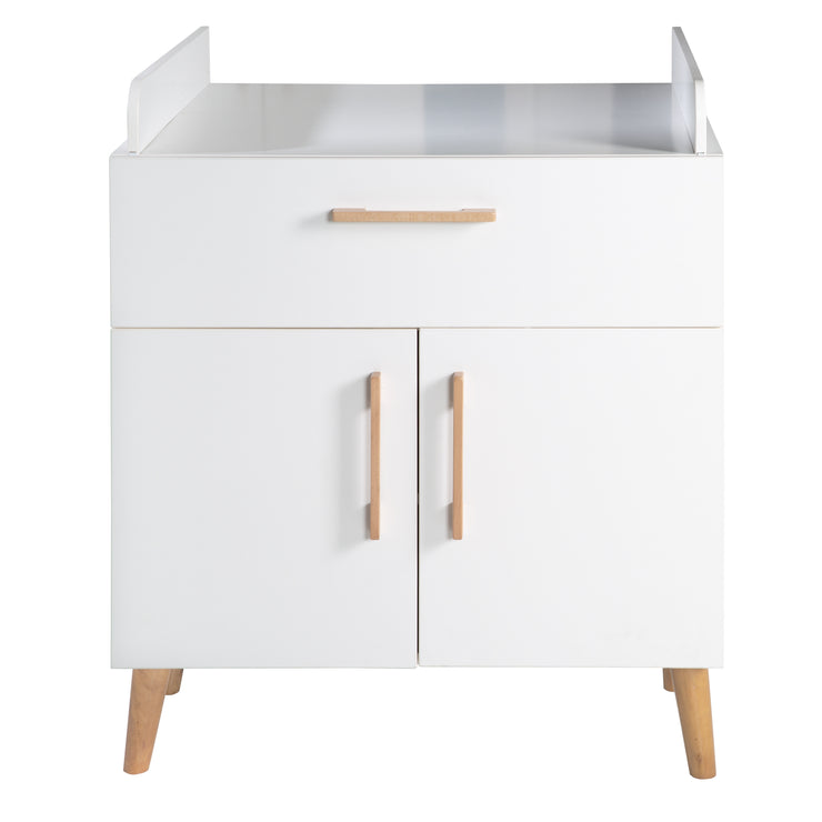 Ensemble de chambre "Mick", incl. lit bébé 70 x 140 cm et commode à langer, blanc/chêne doré