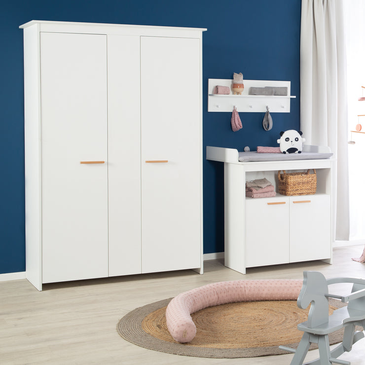 Mueble cambiador 'Anton' incl. cambiador, con 2 puertas y 1 estante, altura del cambiador 90 cm