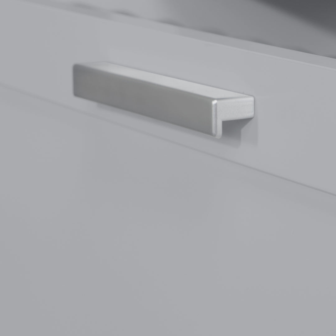 Cassettiera fasciatoio 'Hamburg' con estensione, 2 cassetti e box, con fissaggio a parete, altezza fasciatoio 92 cm