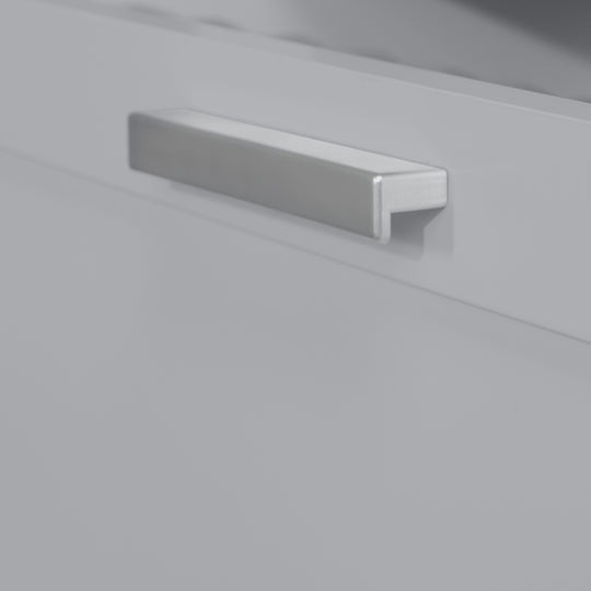 Cassettiera fasciatoio 'Hamburg' con estensione, 2 cassetti e box, con fissaggio a parete, altezza fasciatoio 92 cm