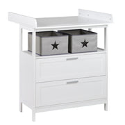 Wickelkommode 'Hamburg' mit Ansatz, 2 Schubladen, 2 Boxen, Wandbefestigung, Wickelhöhe 92 cm