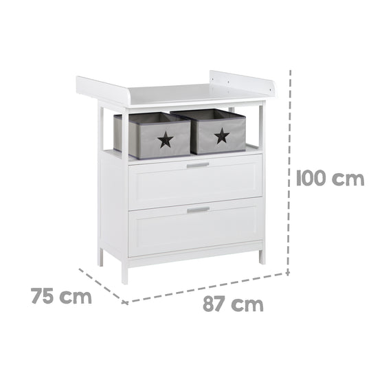 Conjunto de habitación, incluye cómoda para cambiar 'Hamburgo' y cuna de colecho 60 x 120 cm con somier