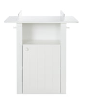 Wickelkommode 'Lotte' inkl. Wickelansatz, gefräst weiß, 1 Tür mit Soft Close, Wickelhöhe 90 cm