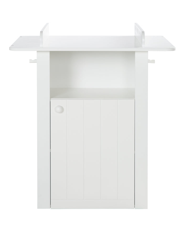 Wickelkommode 'Lotte' inkl. Wickelansatz, gefräst weiß, 1 Tür mit Soft Close, Wickelhöhe 90 cm