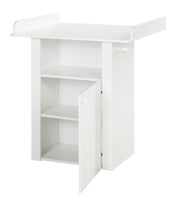 Wickelkommode 'Lotte' inkl. Wickelansatz, gefräst weiß, 1 Tür mit Soft Close, Wickelhöhe 90 cm