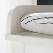 Zimmerset 'Linus' inkl. Kombi-Bett 70 x 140 cm, Wickelkommode & 3-türigem Schrank, Weiß / grau