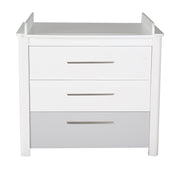 Wickelkommode 'Linus' mit Ansatz, 3 Schubladen, Wickelhöhe: 90 cm, HxBxT: 98 x 102 x 76/43 cm