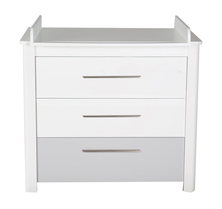Wickelkommode 'Linus' mit Ansatz, 3 Schubladen, Wickelhöhe: 90 cm, HxBxT: 98 x 102 x 76/43 cm