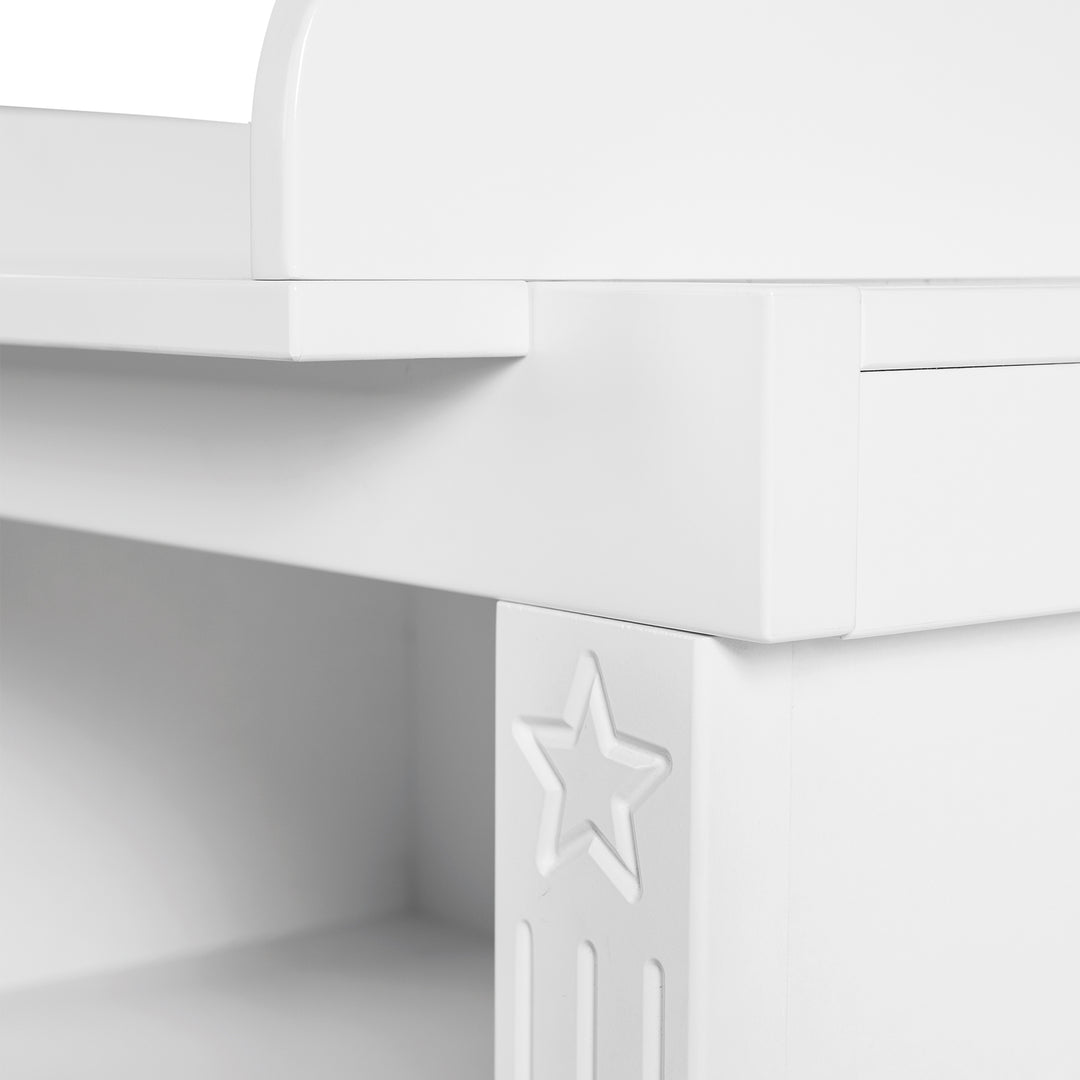 Möbelset 'Maxi' inkl. Kombi-Bett 70 x 140 cm, Wickelkommode & 3-türigem Kleiderschrank, weiß