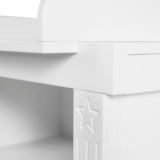 Möbelset 'Maxi' inkl. Kombi-Bett 70 x 140 cm, Wickelkommode & 3-türigem Kleiderschrank, weiß
