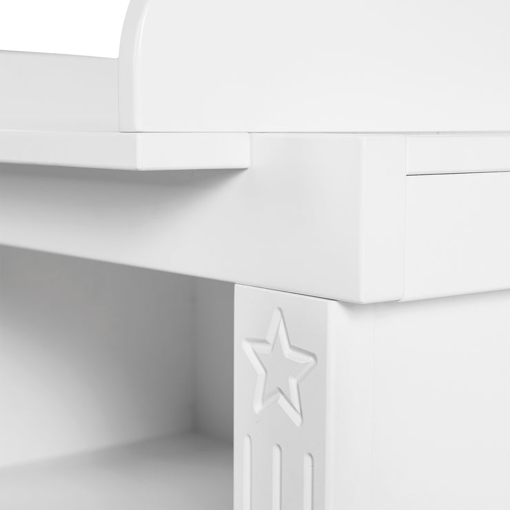 Möbelset 'Maxi' inkl. Kombi-Bett 70 x 140 cm, Wickelkommode & 3-türigem Kleiderschrank, weiß