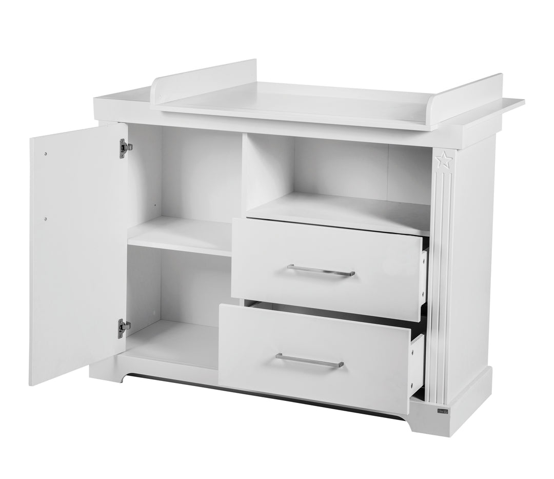 Cassettiera fasciatoio'Maxi', fasciatoio di alta qualità in stile country bianco