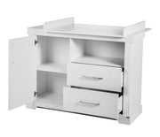 Kindermöbelset 'Maxi' weiß inkl. Kombi-Bett, 70 x 140 cm & breiter Wickelkommode