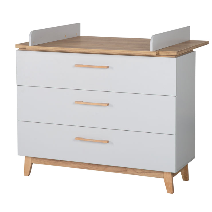 Changing table dresser 'Caro' with wide changing attachment, soft close, 3 drawers, changing height 94 cm
