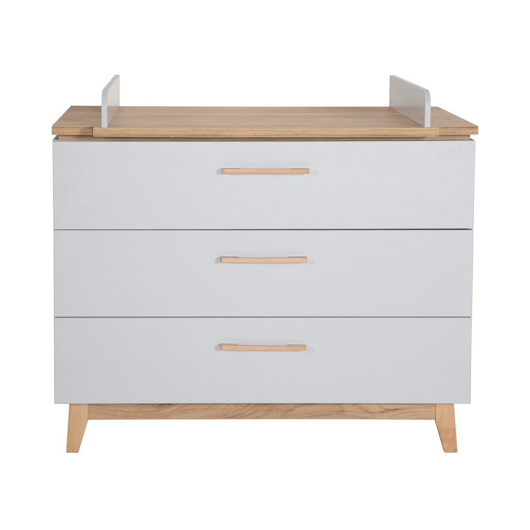 Cómoda 'Caro' con cambiador amplio, cierre suave, 3 cajones, altura 94 cm