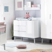 Kinderzimmerset 'Retro 2‘, inkl. Kombi-Bett 70 x 140 cm, Wickelkommode &  Schrank 3-türig