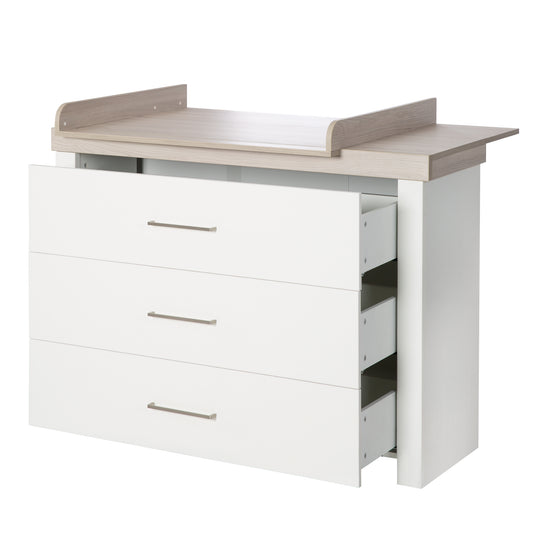 Furniture Set 'Lucy' 2-Piece, Including Convertible Children's Bed 70 x 140 cm & Wide Changing Table