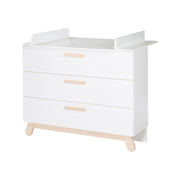 Ensemble de meubles 'Clara' incl. lit bébé 70x140 et commode à langer en blanc/naturel
