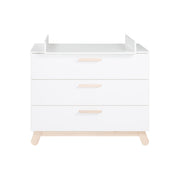 Ensemble de meubles 'Clara' incl. lit bébé 70x140 et commode à langer en blanc/naturel
