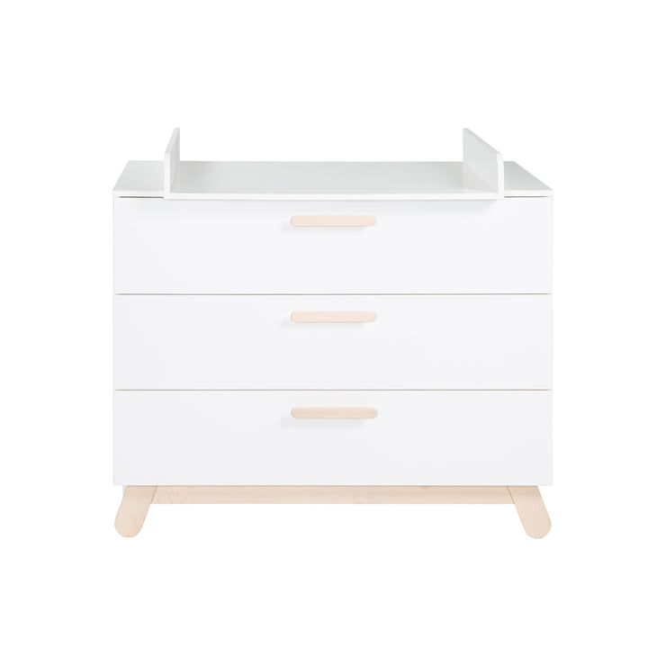 Ensemble de meubles 'Clara' incl. lit bébé 70x140 et commode à langer en blanc/naturel
