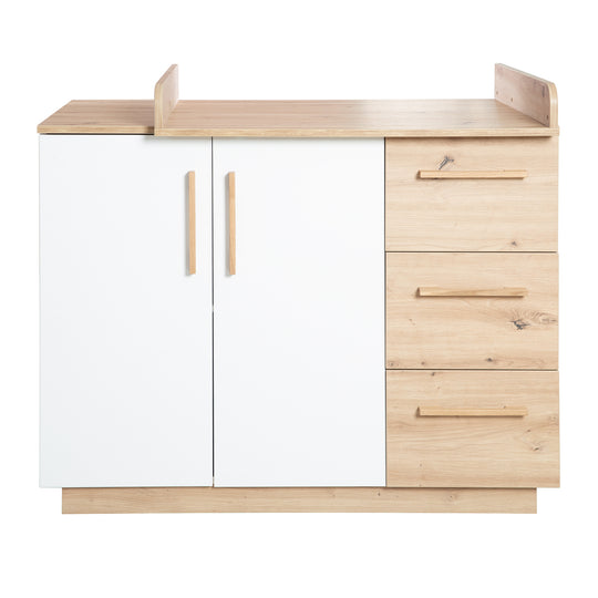 Changing Table 'Lion' Including Removable Attachment - 3 Drawers & 2 Doors