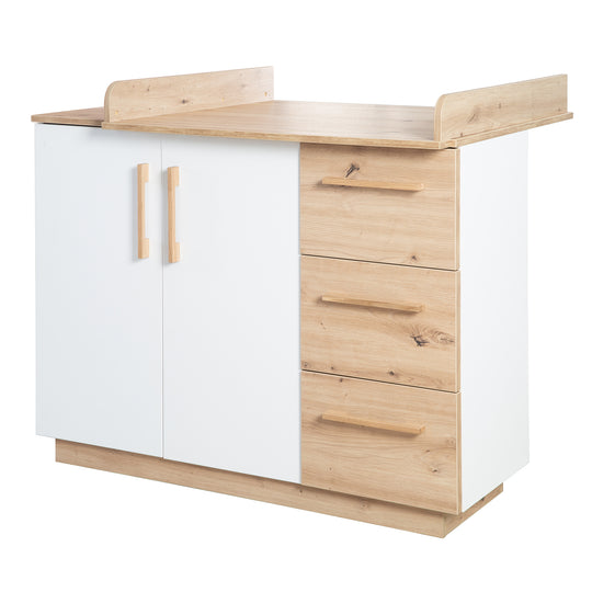 Changing Table 'Lion' Including Removable Attachment - 3 Drawers & 2 Doors