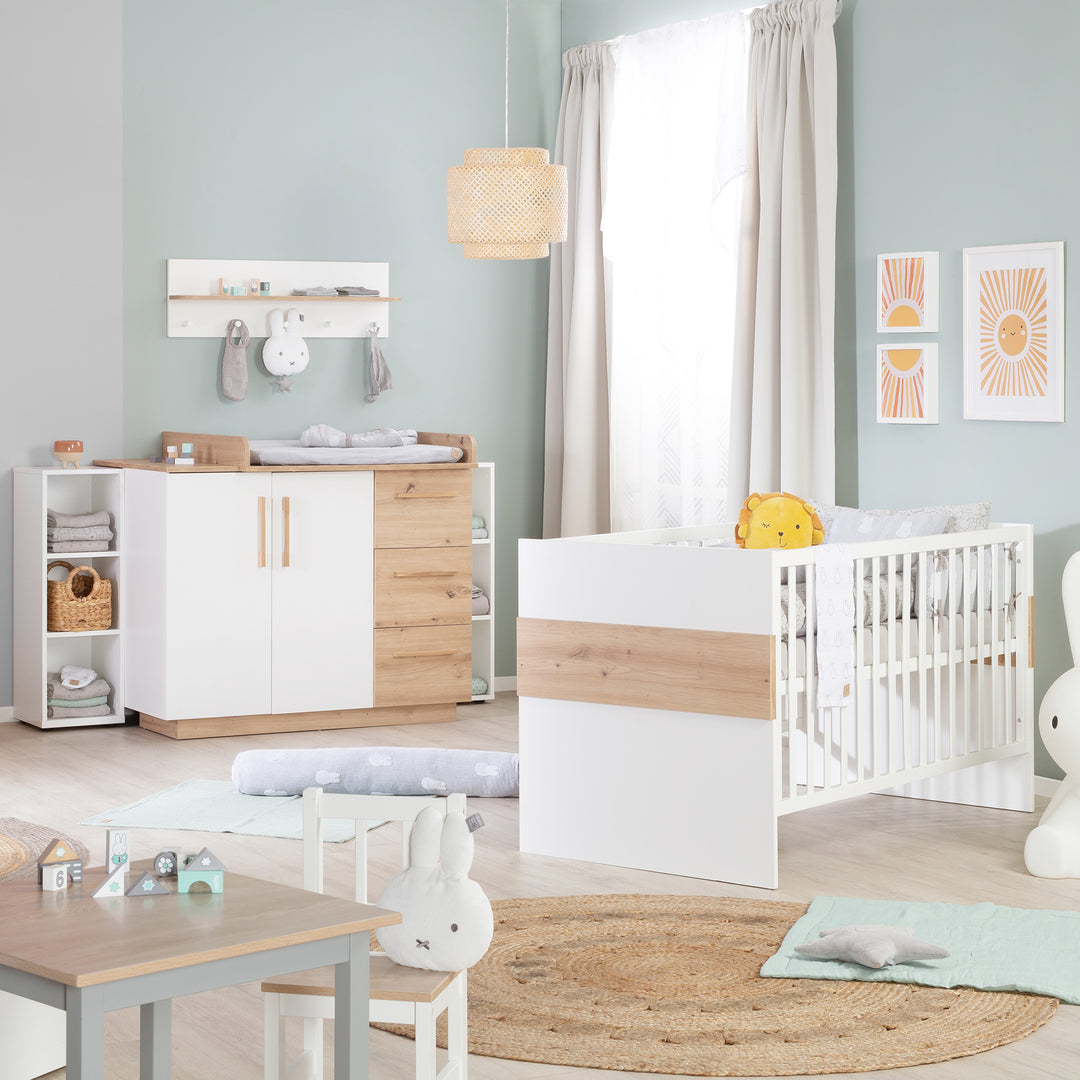 Changing Table 'Lion' Including Removable Attachment - 3 Drawers & 2 Doors