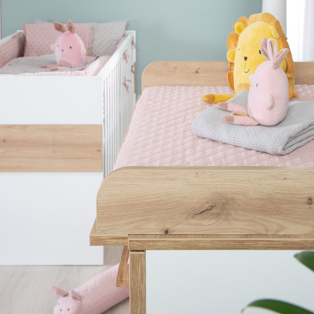 Changing Table 'Lion' Including Removable Attachment - 3 Drawers & 2 Doors