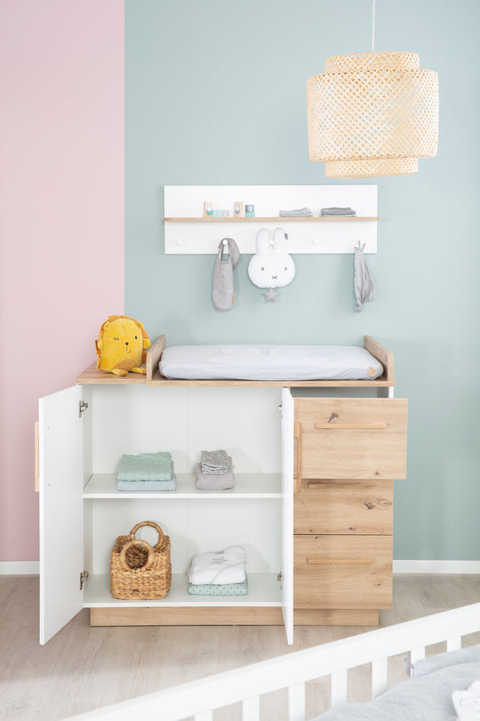Changing Table 'Lion' Including Removable Attachment - 3 Drawers & 2 Doors