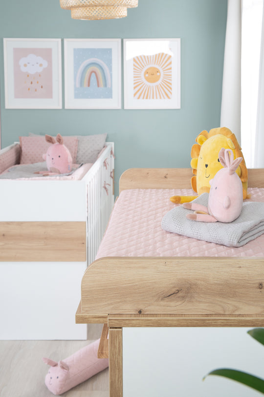 Changing Table 'Lion' Including Removable Attachment - 3 Drawers & 2 Doors