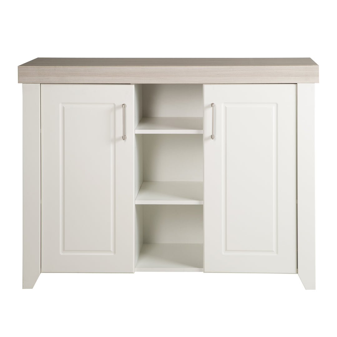 Set de chambre 'Felicia', incl. lit bébé 70 x 140 cm, commode à langer et armoire, blanc/orme lunaire