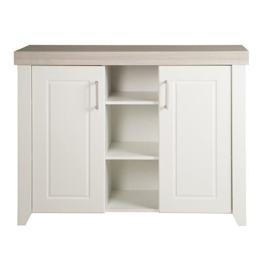Set de chambre 'Felicia', incl. lit bébé 70 x 140 cm, commode à langer et armoire, blanc/orme lunaire