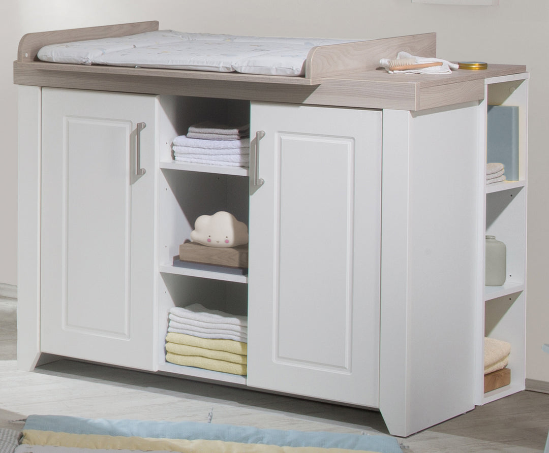Wickelkommode 'Felicia' mit Wickelansatz, breit, Landhausstil, Wickelhöhe: 90 cm