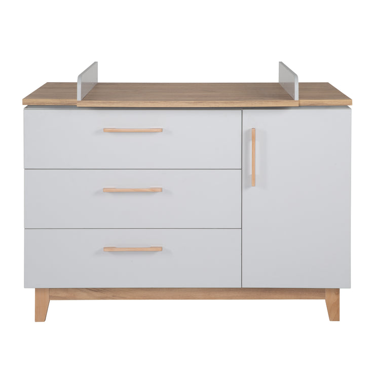 Changing table 'Caro' with changing attachment, soft close, 1 door, 3 drawers, changing height 94 cm