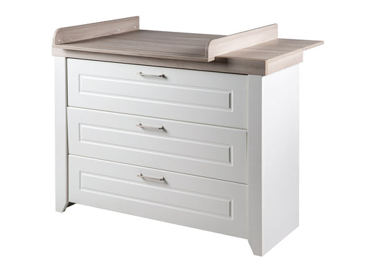 Commode 'Felicia' incl. table à langer au style maison de campagne, hauteur à langer 90 cm