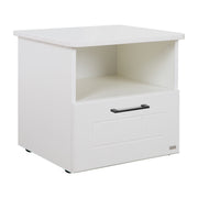 Bedside table 'Sylt' incl. decorative milling, open compartment & drawer